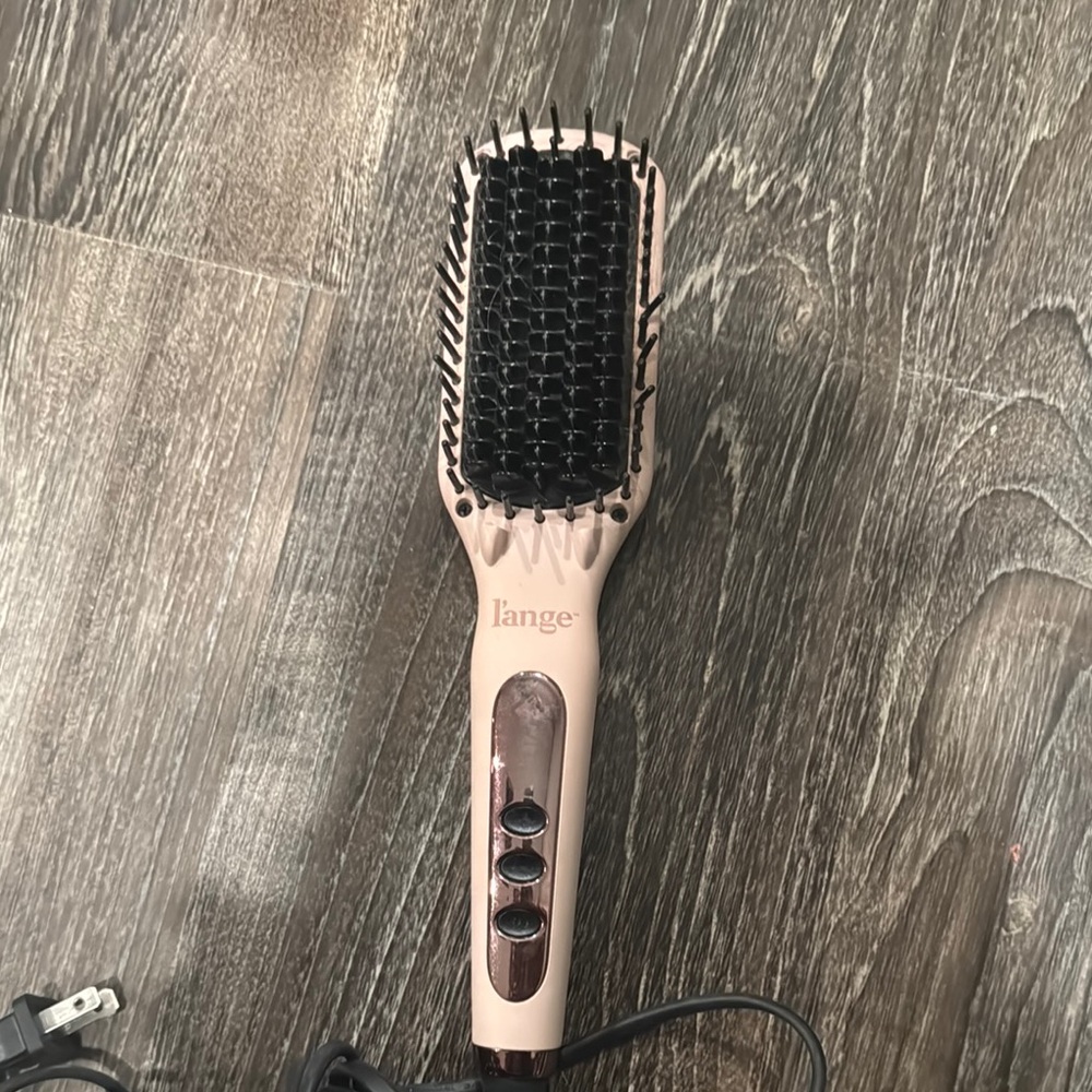 Lange Hair Straightening Brush - Black and Tan